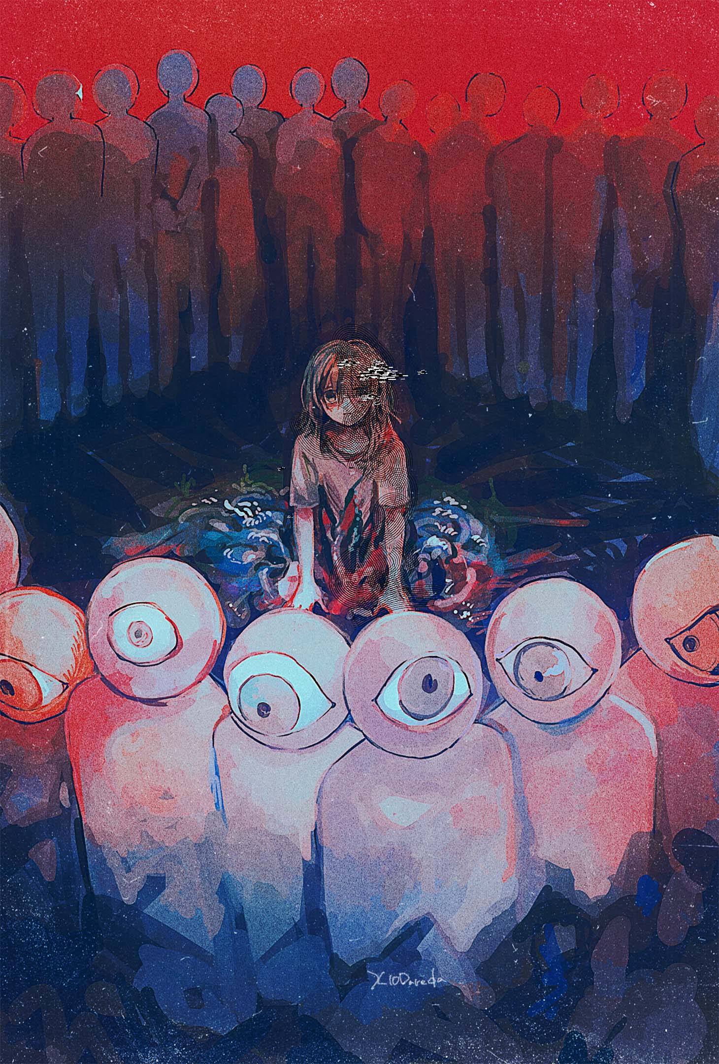 みんなが自分を見ている絵