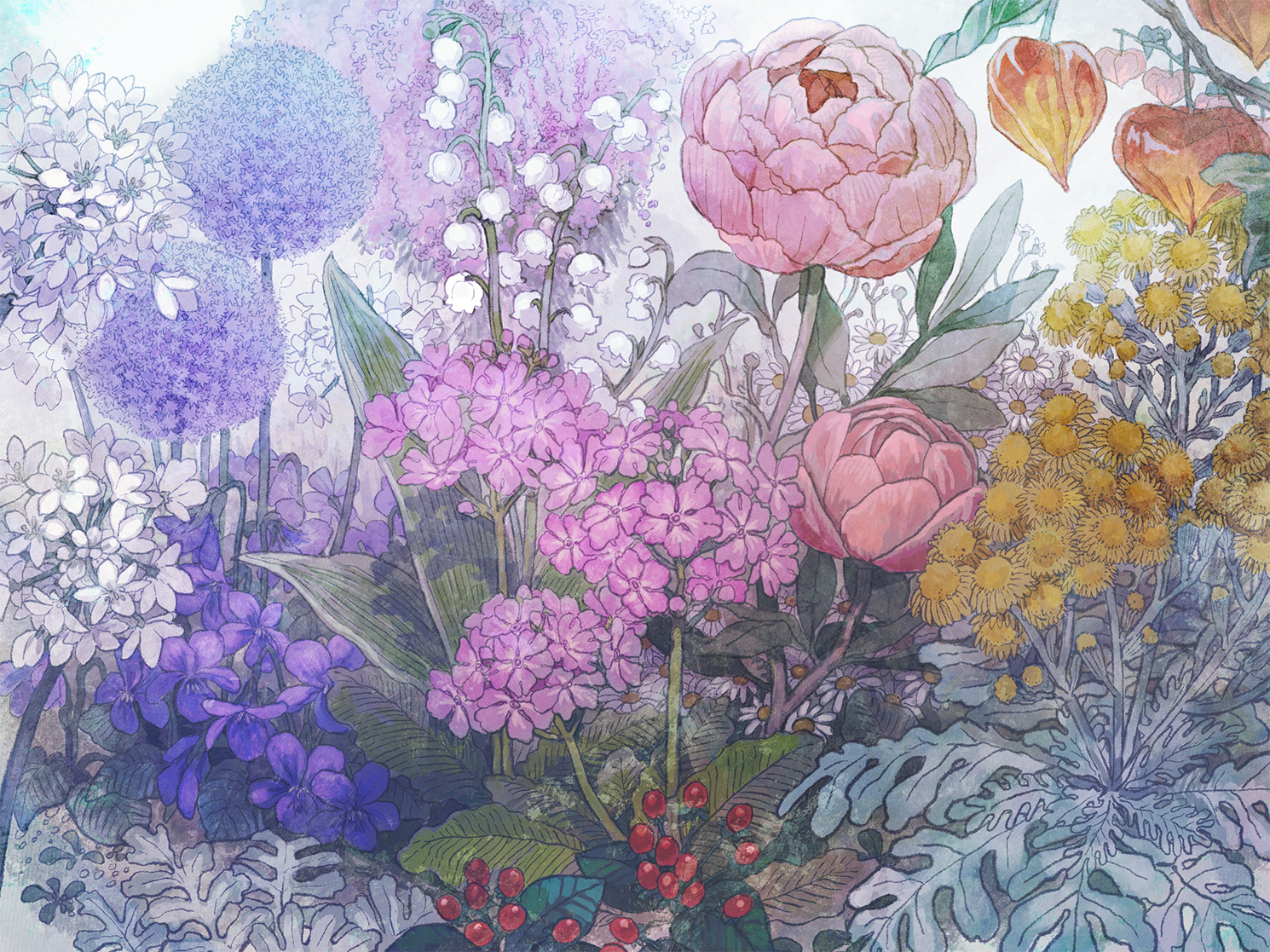 アイディスマイル　背景花