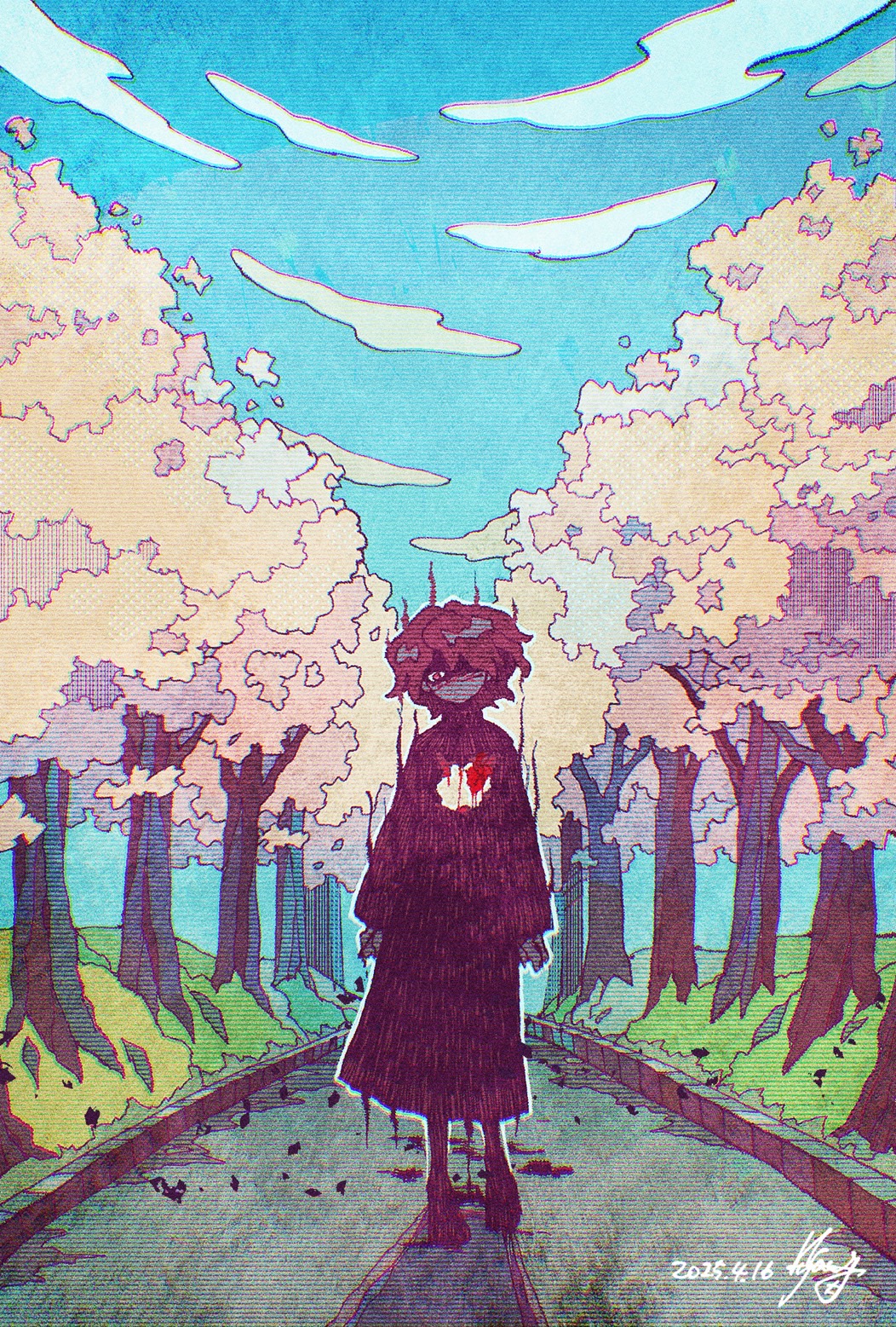 鮮やかなコントラストの絵